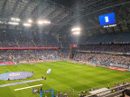 Pożar na stadionie w Poznaniu