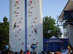 Kraków 2023 - wspinaczka sportowa: Marcin Dzieński z brązowym medalem