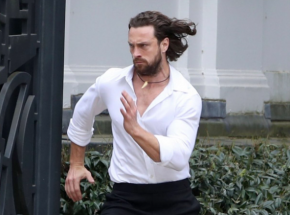 Aaron Taylor-Johnson na planie filmowego "Kravena Łowcy"