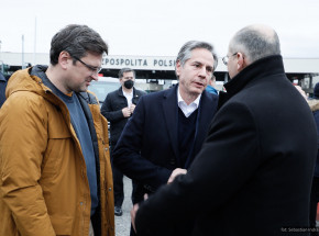 Dmytro Kułeba i Antony Blinken spotkali się na granicy polsko-ukraińskiej