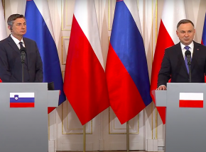 Rozmowa prezydenta Słowenii z Andrzejem Dudą w Belwederze