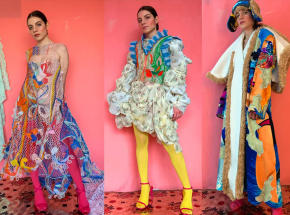 Przewody elektryczne przekształcane w wykwintne sukienki