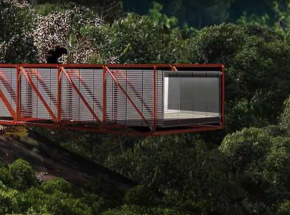 Galeria na francuskim zboczu wzgórza