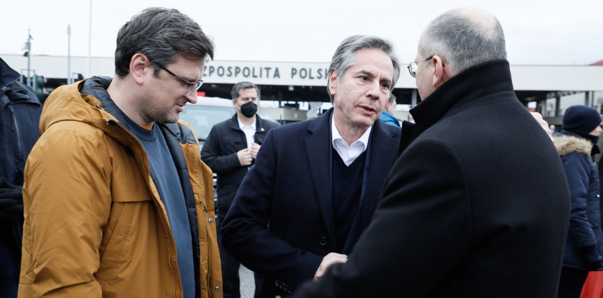 Dmytro Kułeba i Antony Blinken spotkali się na granicy polsko-ukraińskiej
