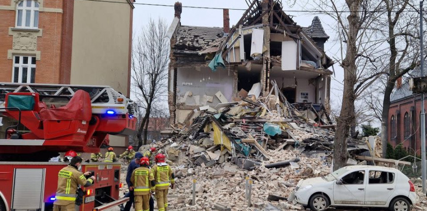 Katowice: wybuch gazu w kamienicy, budynek częściowo się zawalił