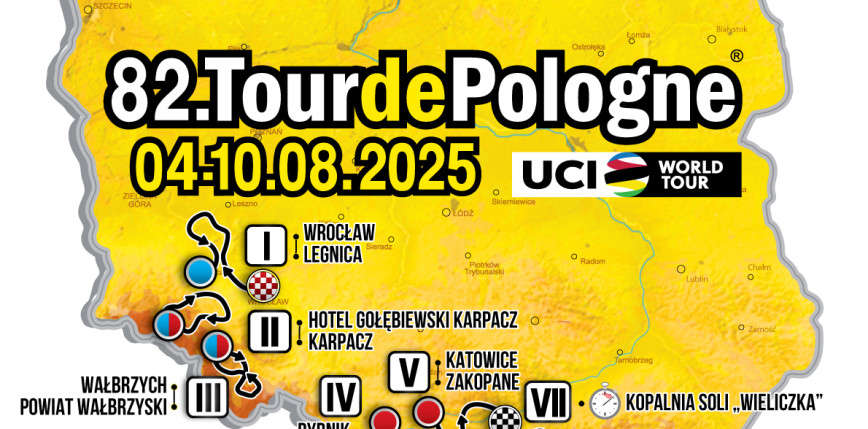 Tour de Pologne 2025 – znamy trasę największego kolarskiego wydarzenia w Polsce