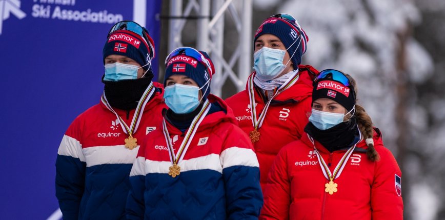 Biegi narciarskie - MŚ U23: Norwegia najlepsza w sztafecie mieszanej, Polska daleko