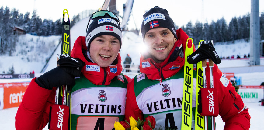 Kombinacja norweska - PŚ: zwycięstwo Norwegów w team sprincie