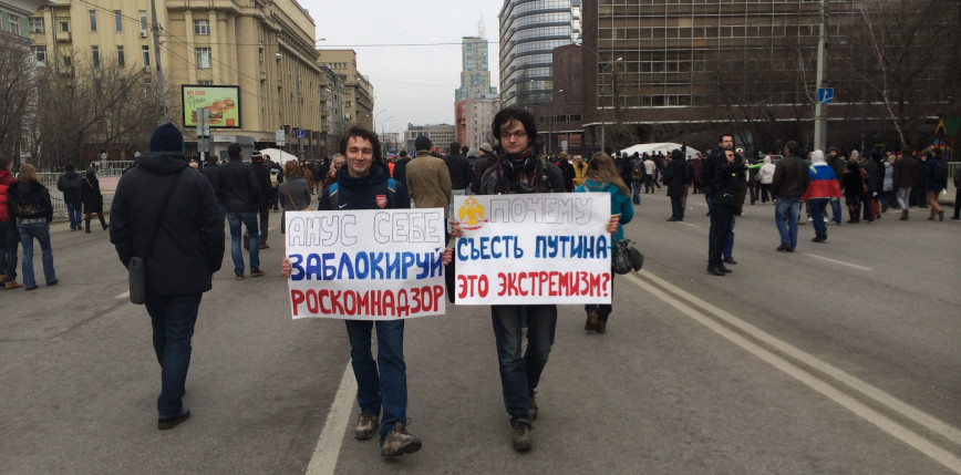 Rosyjska prokuratura żąda zablokowania serwisów, w których nawołuje się do protestów 