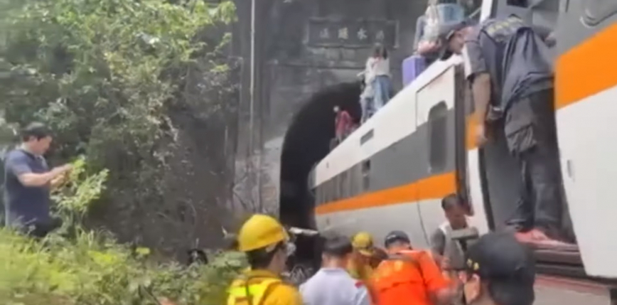 Tajwan: kilkadziesiąt osób zginęło w katastrofie kolejowej 