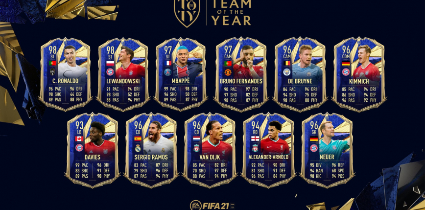 FIFA 21 TOTY: cała jedenastka drużyny roku dostępna w paczkach!