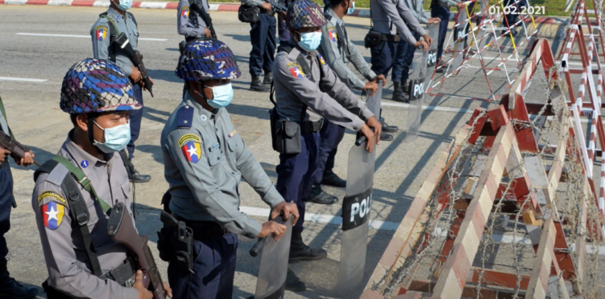 Mjanma: policja użyła armatek wodnych przeciw protestującym