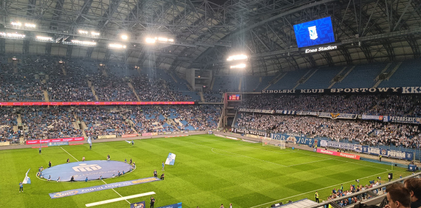 Pożar na stadionie w Poznaniu
